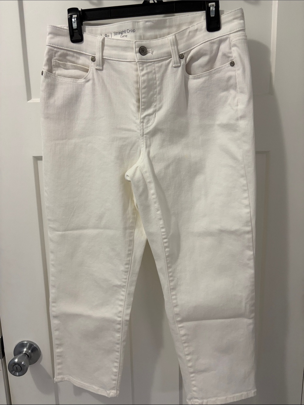 Talbots White Straight Crop Jeans - Curvy Fit